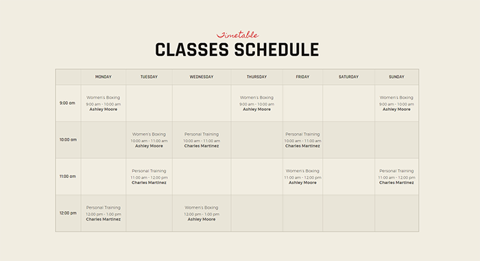 timetable